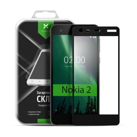 Скло захисне Vinga для Nokia 2 Black (VTPGS-N2B)