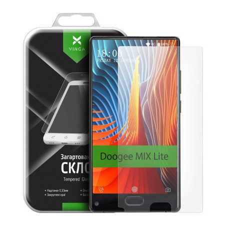 Скло захисне Vinga для Doogee MIX Lite (VTPGS-DMIXL)
