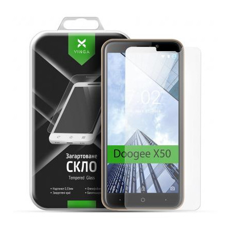 Скло захисне Vinga для Doogee X50 (VTPGS-DX50L)
