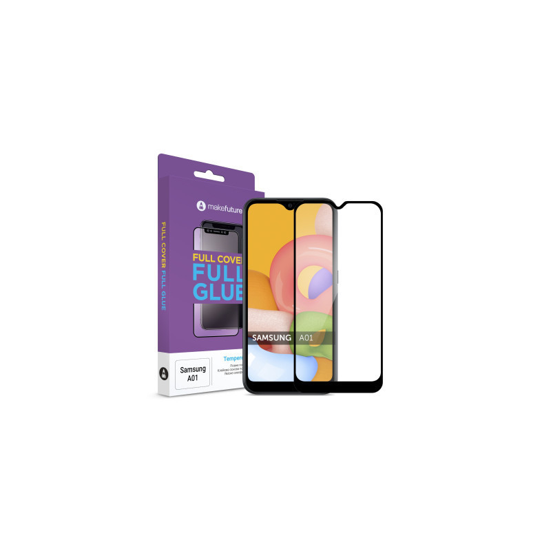 Скло захисне MakeFuture Samsung A01 Full Cover Full Glue (MGF-SA01)
