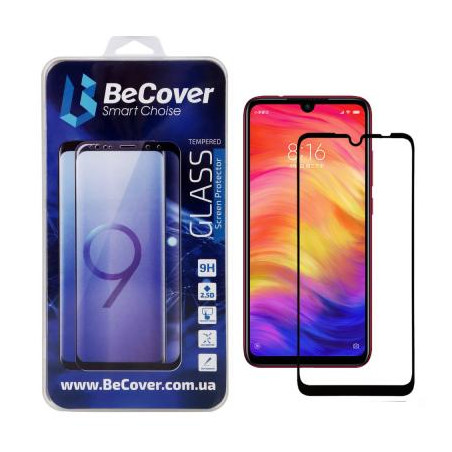 Скло захисне BeCover Full Glue & Cover Xiaomi Redmi Note 7 Black (703190)