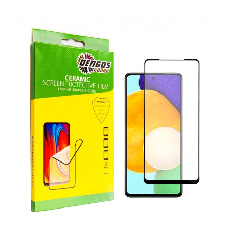 Скло захисне Dengos Ceramic Film Samsung Galaxy A53 (black) (TGCF-17)