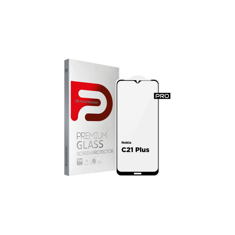 Скло захисне Armorstandart Pro Nokia C21 Plus Black (ARM62198)