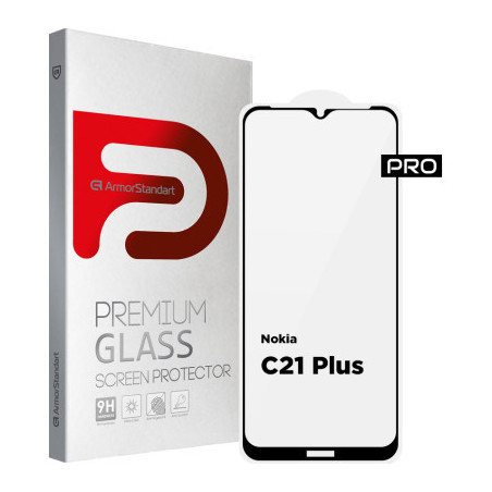Скло захисне Armorstandart Pro Nokia C21 Plus Black (ARM62198)