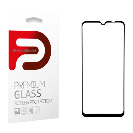 Скло захисне Armorstandart Full Glue Xiaomi Redmi 10A / 9A / 9С Black (ARM56265-GFG-BK)
