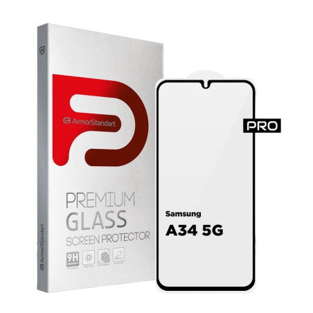 Скло захисне Armorstandart Pro Samsung A34 5G (A346) Black (ARM66207)