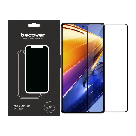 Скло захисне BeCover Poco F4 Black (709274)