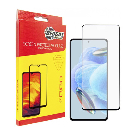 Скло захисне Dengos Full Glue Xiaomi Redmi Note 12 Pro 5G/12 Pro+ 5G (black) (TGFG-294)