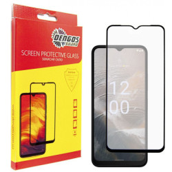 Скло захисне Dengos Full Glue Nokia C32 (black) (TGFG-306)