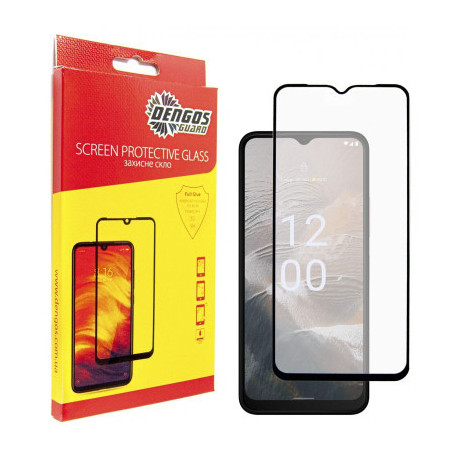Скло захисне Dengos Full Glue Nokia C32 (black) (TGFG-306)