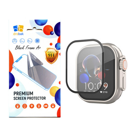 Скло захисне Drobak Apple Watch Ultra 2 49mm Black Frame A+ (323209)