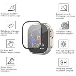 Скло захисне Drobak Apple Watch Ultra 2 49mm Black Frame A+ (323209)