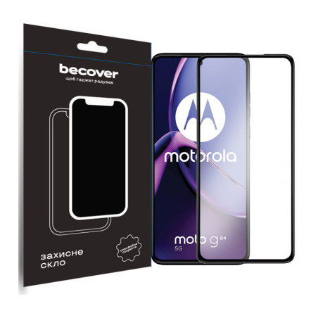 Скло захисне BeCover Motorola Moto G84 Black (710108)