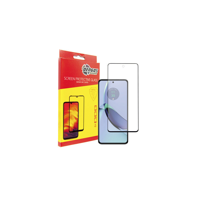 Скло захисне Dengos Motorola G84 (black) (TGFG-327)