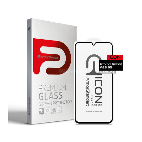 Скло захисне Armorstandart Icon Samsung A15 5G (A156) / A25 5G Black (ARM72430)