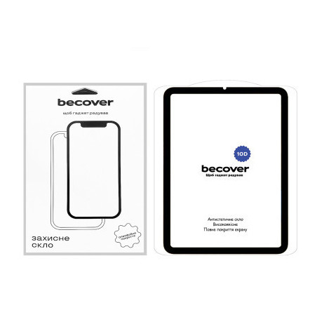 Скло захисне BeCover 10D Apple iPad Mini 6 2021 Black (710573)