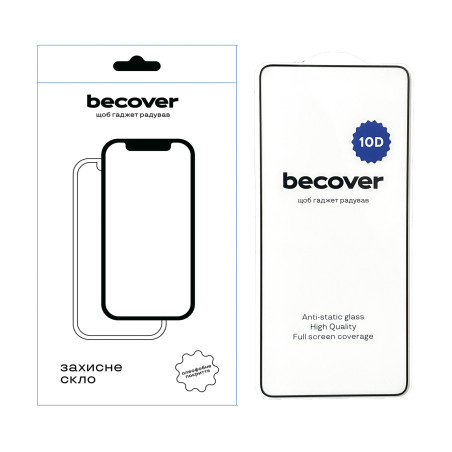 Скло захисне BeCover Xiaomi Redmi Note 13 4G 10D Black (711375)