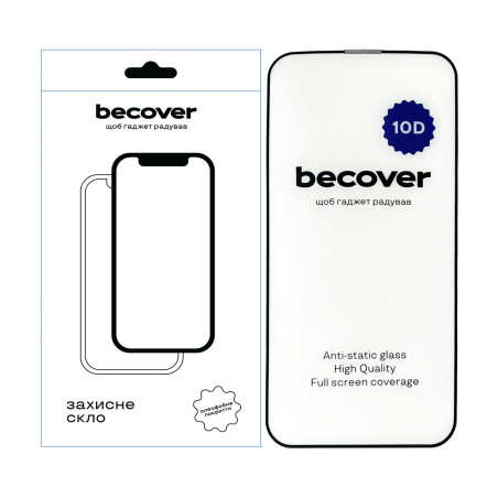 Скло захисне BeCover Apple iPhone 13 10D Black (711513)