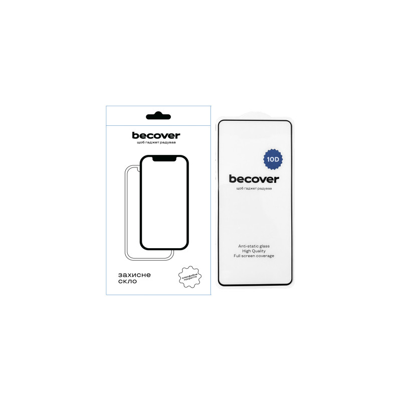 Скло захисне BeCover Motorola Moto G55 10D Black (712717)