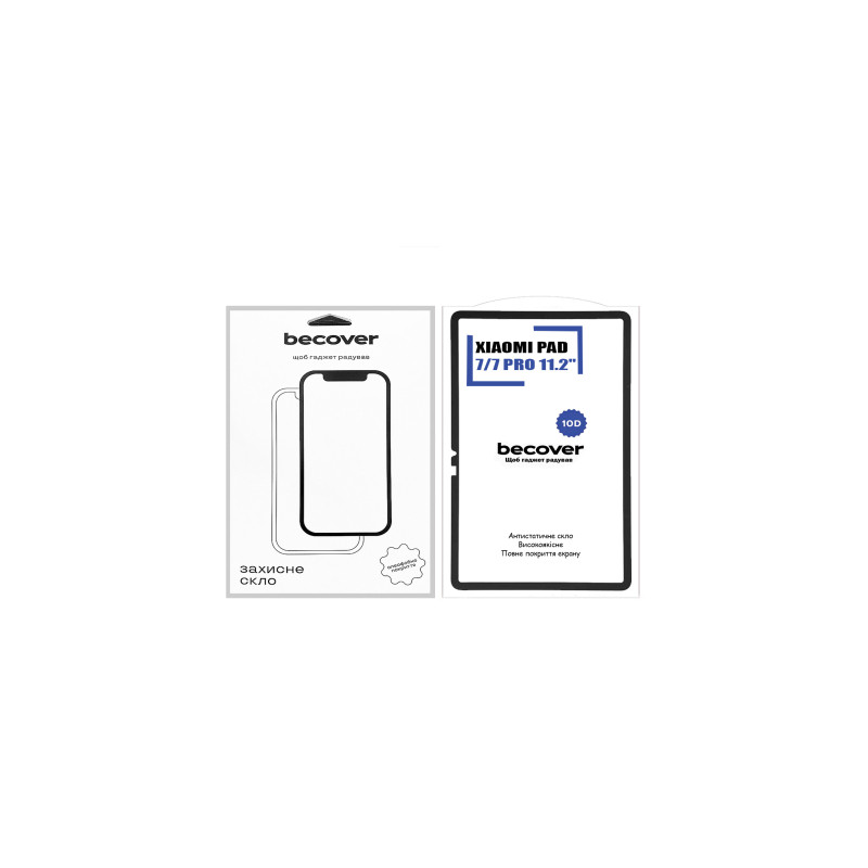 Скло захисне BeCover 10D Xiaomi Pad 7 / 7 Pro 11.2" Black (713008)