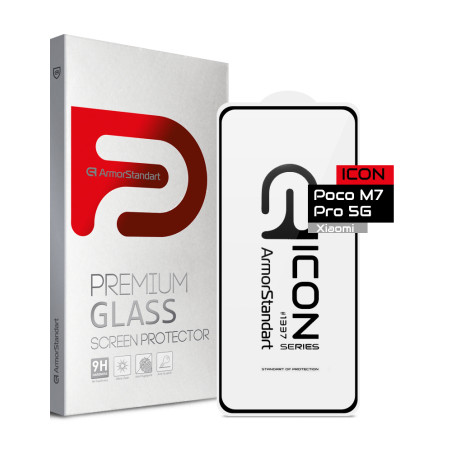 Скло захисне Armorstandart Icon Xiaomi Poco M7 Pro 5G Black (ARM83139)