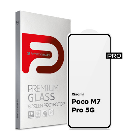 Скло захисне Armorstandart Pro Xiaomi Poco M7 Pro 5G Black (ARM83140)