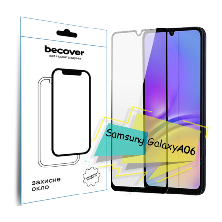 Скло захисне BeCover Samsung Galaxy A06 SM-A065 Black (713240)