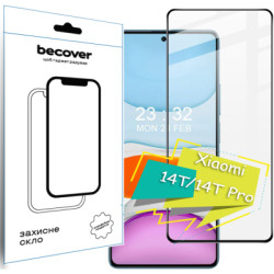 Скло захисне BeCover Xiaomi 14T/14T Pro Black (713322)