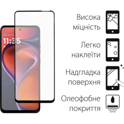 Скло захисне Dengos Full Glue Motorola G15/G15 Power (black) (TGFG-397)