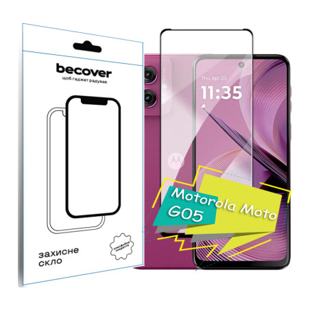 Скло захисне BeCover Motorola Moto G05 Black (713413)