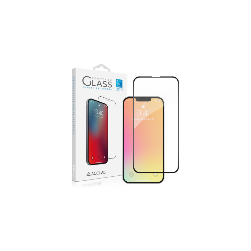 Скло захисне ACCLAB Full Glue ESD Apple Iphone 13/13 Pro Black (1283126542527)
