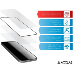 Скло захисне ACCLAB Full Glue ESD Apple Iphone 13/13 Pro Black (1283126542527)