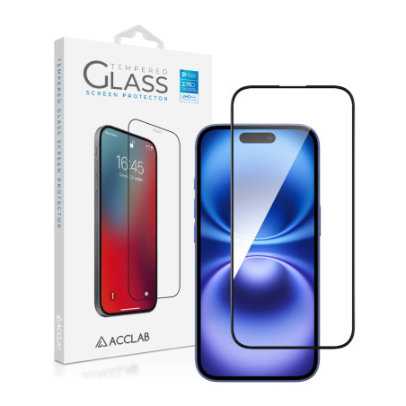 Скло захисне ACCLAB Full Glue Apple iPhone 16 Plus Black (1283126593260)