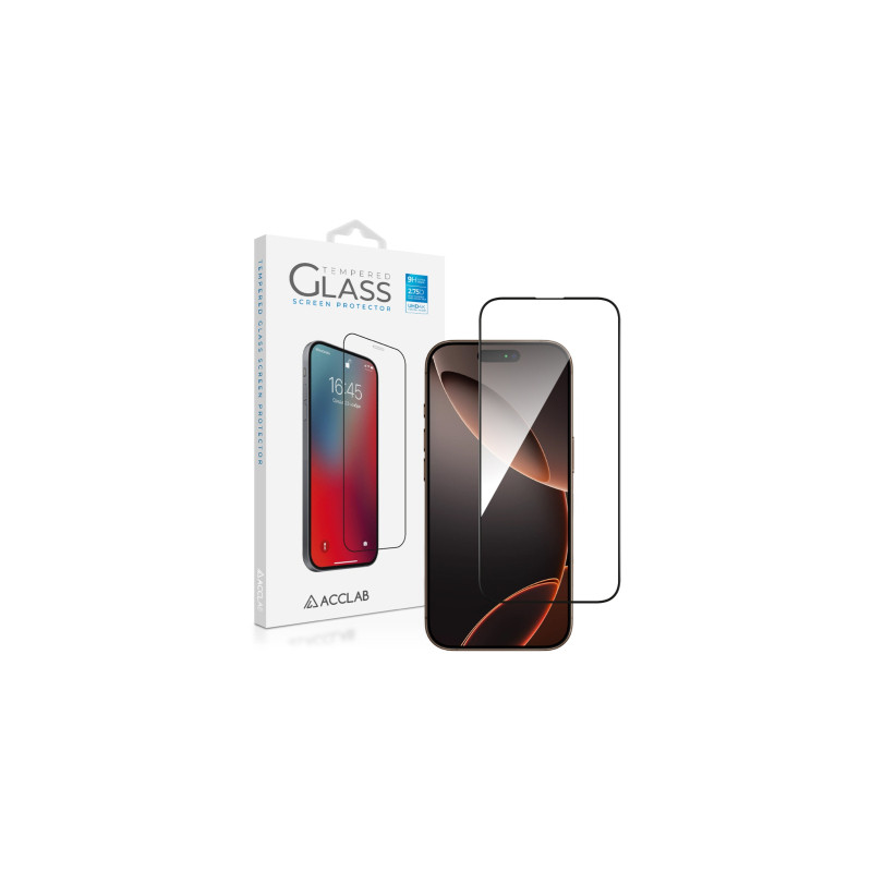 Скло захисне ACCLAB Full Glue Apple iPhone 16 Pro Black (1283126593277)