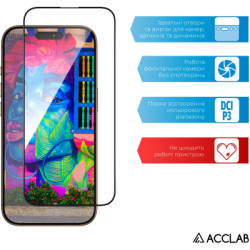 Скло захисне ACCLAB Full Glue Apple iPhone 16 Pro Black (1283126593277)
