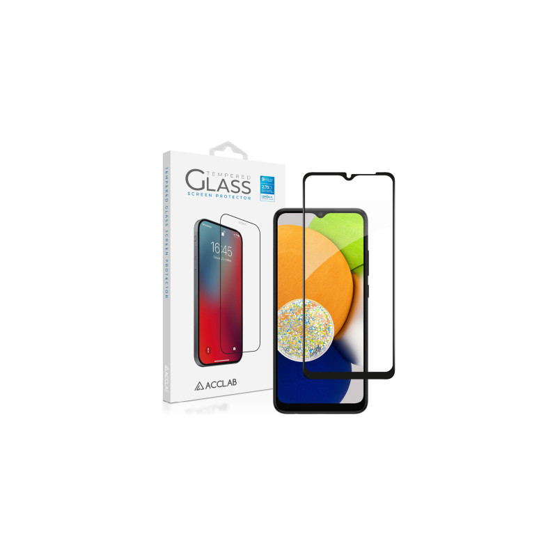 Скло захисне ACCLAB Full Glue Samsung A03 Black (1283126521621)