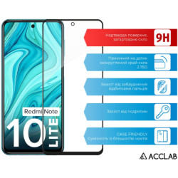 Скло захисне ACCLAB Full Glue Xiaomi Redmi Note 10 Lite Black (1283126517938)