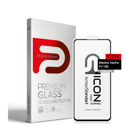 Скло захисне Armorstandart Icon Xiaomi Redmi Note 14 4G Black (ARM79673)