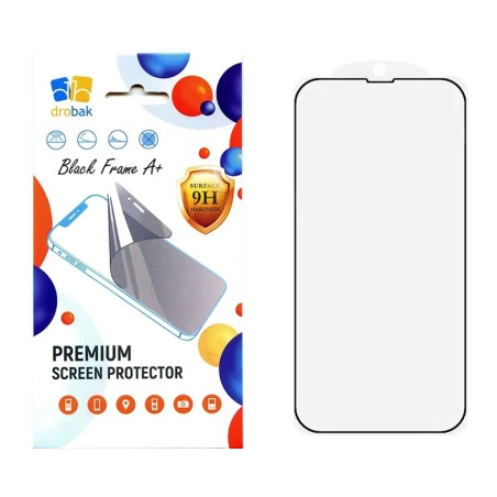 Скло захисне Drobak Apple iPhone 16e Black Frame A+ (383876)