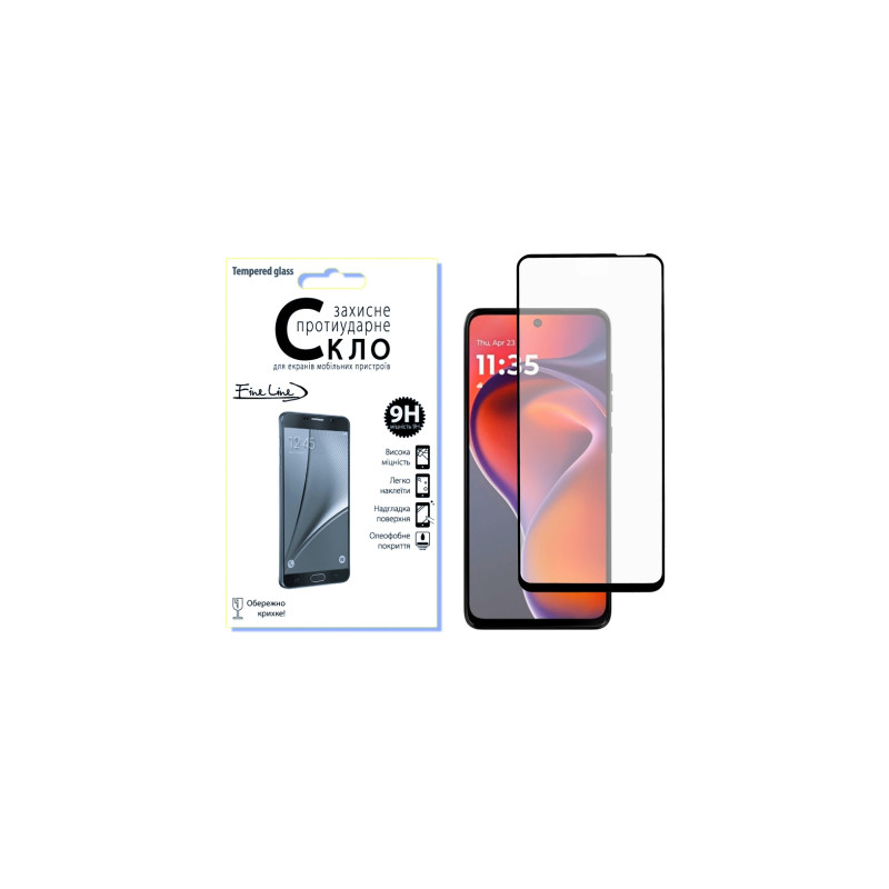 Скло захисне Fine Line Full Glue Motorola G15 / G15 Power Black (FL-TGFG-397)