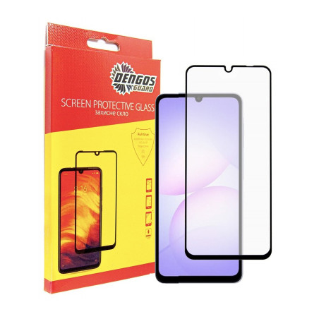 Скло захисне Dengos Full Glue Samsung Galaxy A07 Black (TGFG-406)