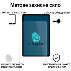 Скло захисне BeCover Matte Anti-Glare Samsung Galaxy Tab S10 Lite SM-X400/406 10.9" (713819)