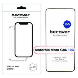 Скло захисне BeCover 10D Motorola Moto G86 Black (713743)