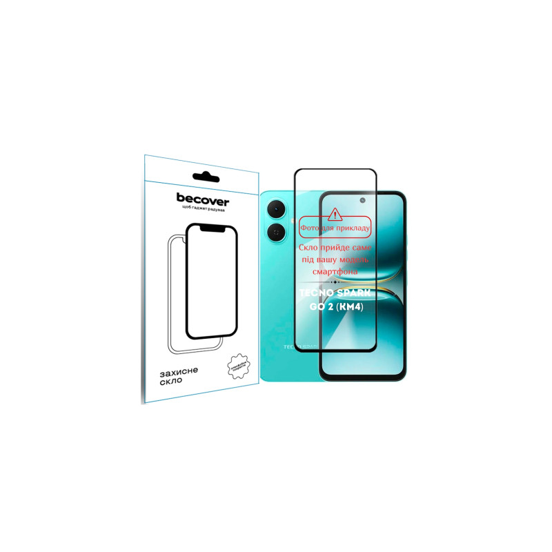Скло захисне BeCover Tecno Spark Go 2 (KM4) Black (714369)