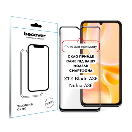 Скло захисне BeCover ZTE Blade A36 / Nubia A36 Black (714373)