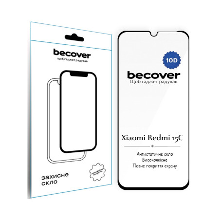 Скло захисне BeCover 10D Xiaomi Redmi 15C 4G/5G Black (713908)