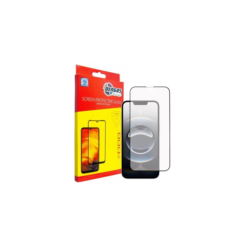 Скло захисне Dengos Full Glue iPhone 16e Black (TGFG-424)