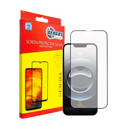 Скло захисне Dengos Full Glue iPhone 16e Black (TGFG-424)