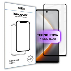 Скло захисне BeCover Tecno POVA 7 Neo (LJ6) Black (714920)