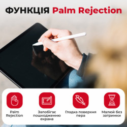 Стилус AirOn AirSens with charging case white for iPad (6126755813229)